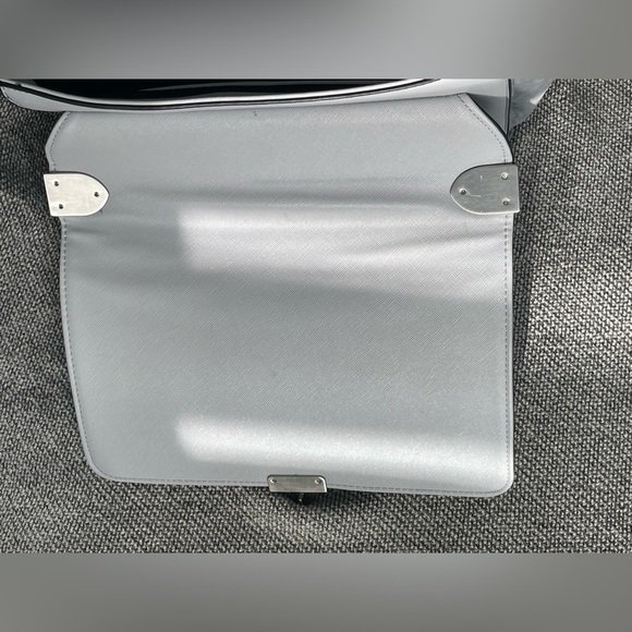 Modern Gray Trapezoid Satchel with Top Handle - Picture 10 of 16